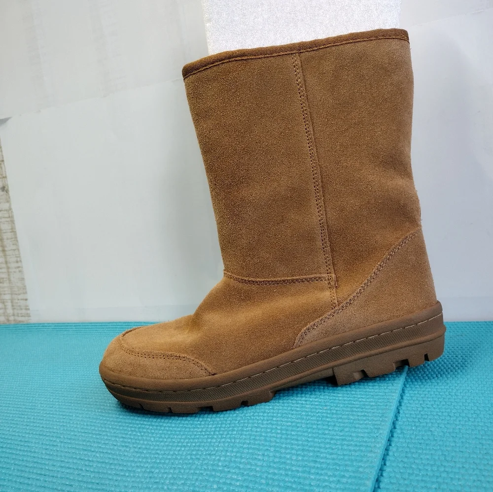 Bass Women's Winter Leather Flat Boots Suede Size 8